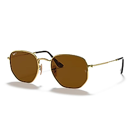 Ray-Ban Rb 3548 001/57 51-21 Unisex Güneş Gözlüğü Hexagonal Polarize Orta Ekartman;