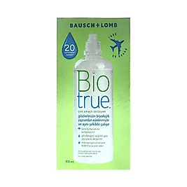 Bio True 100 ml Çok Amaçlı Kontak Lens Bakım Solüsyonu Seyahat ve Çantada Taşımaya Uygun;