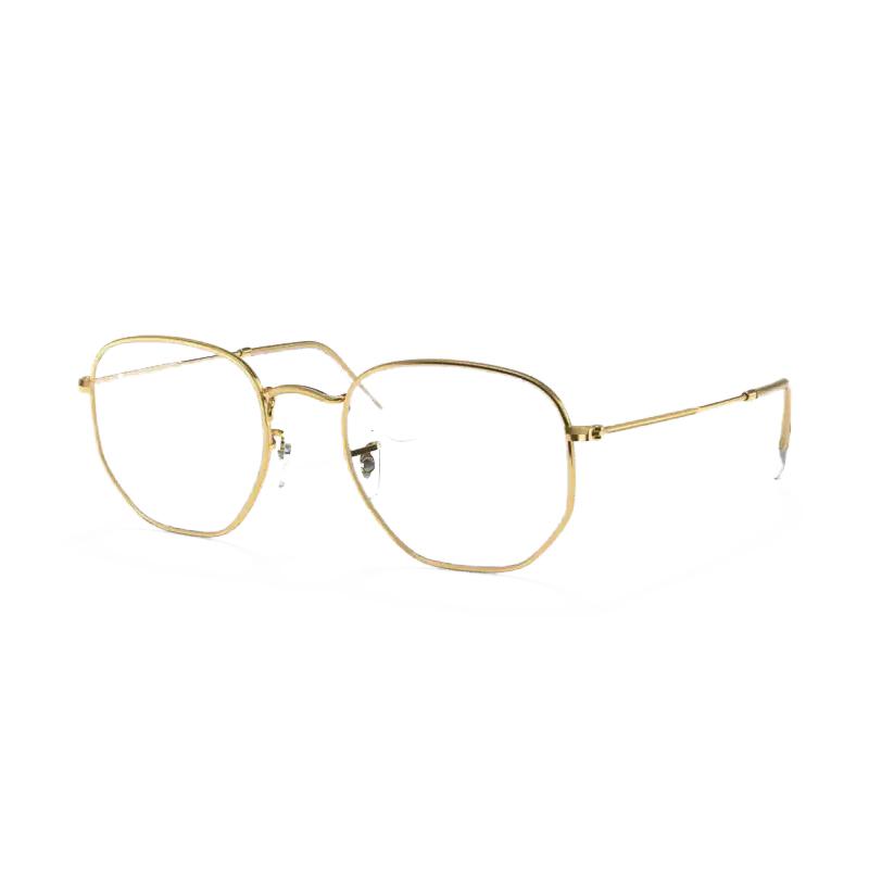 Ray-Ban Rb 3548 9196/BF 51-21 Unisex Mavi Işık Korumalı Gözlük Hexagonal Küçük Ekartman;