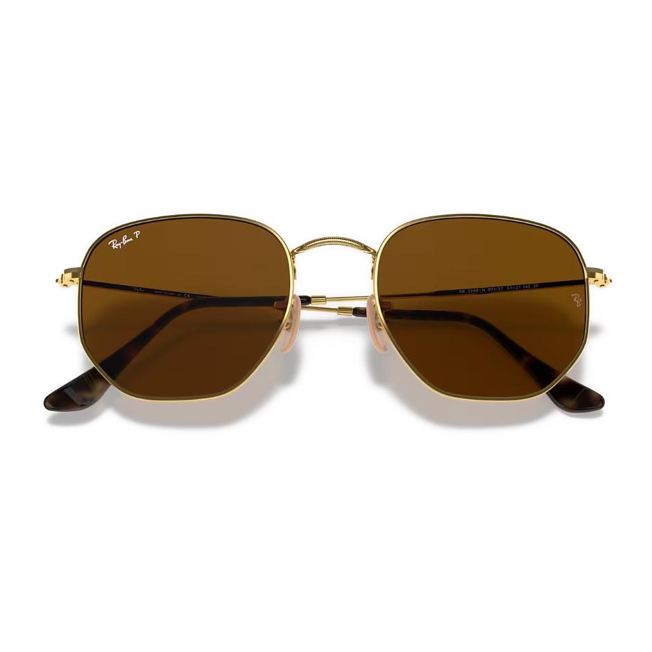 Ray-Ban Rb 3548 001/57 51-21 Unisex Güneş Gözlüğü Hexagonal Polarize Orta Ekartman;