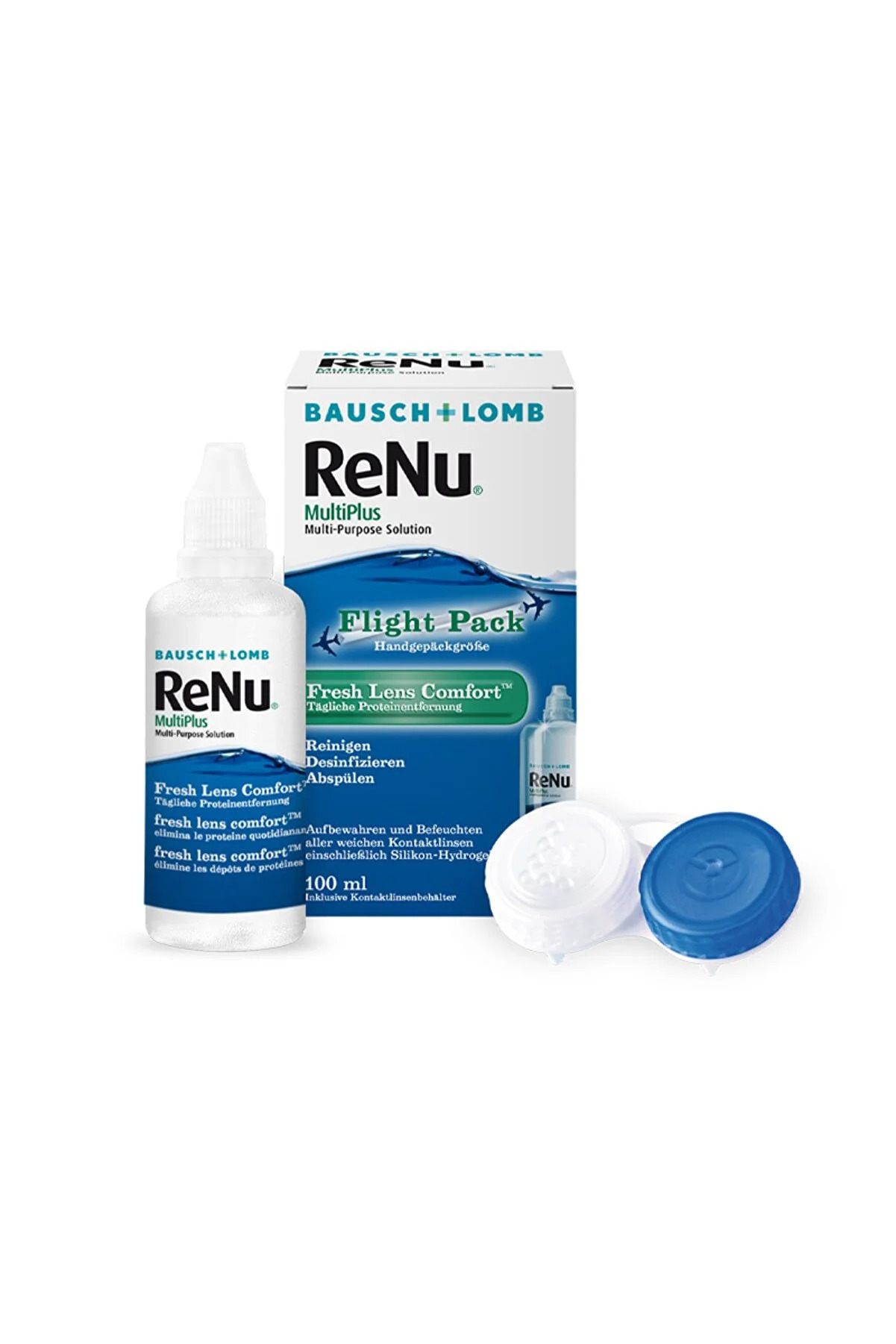 Renu 100 ml Çok Amaçlı Kontak Lens Bakım Solüsyonu Seyahat ve Çantada Taşımaya Uygun;